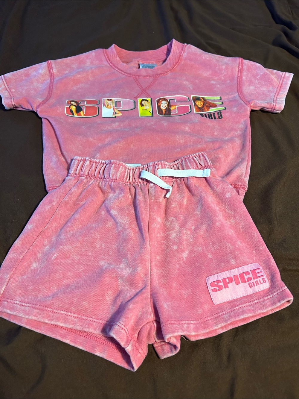 Y2K Spice Girls Pink Tie-Dye Girls Set 3T